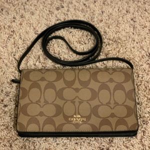 Coach Anna Signature Crossbody/Clutch w/removable strap
